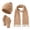 Khaki, variant on Wdgfv Winter Knitted Scarf and Hat Set Soft Warm Blend Touchscreen Gloves for Cold Weather Khaki One Size