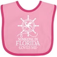 thumbnail image 3 of Inktastic Someone in Florida Loves Me Boys or Girls Baby Bib, 3 of 4
