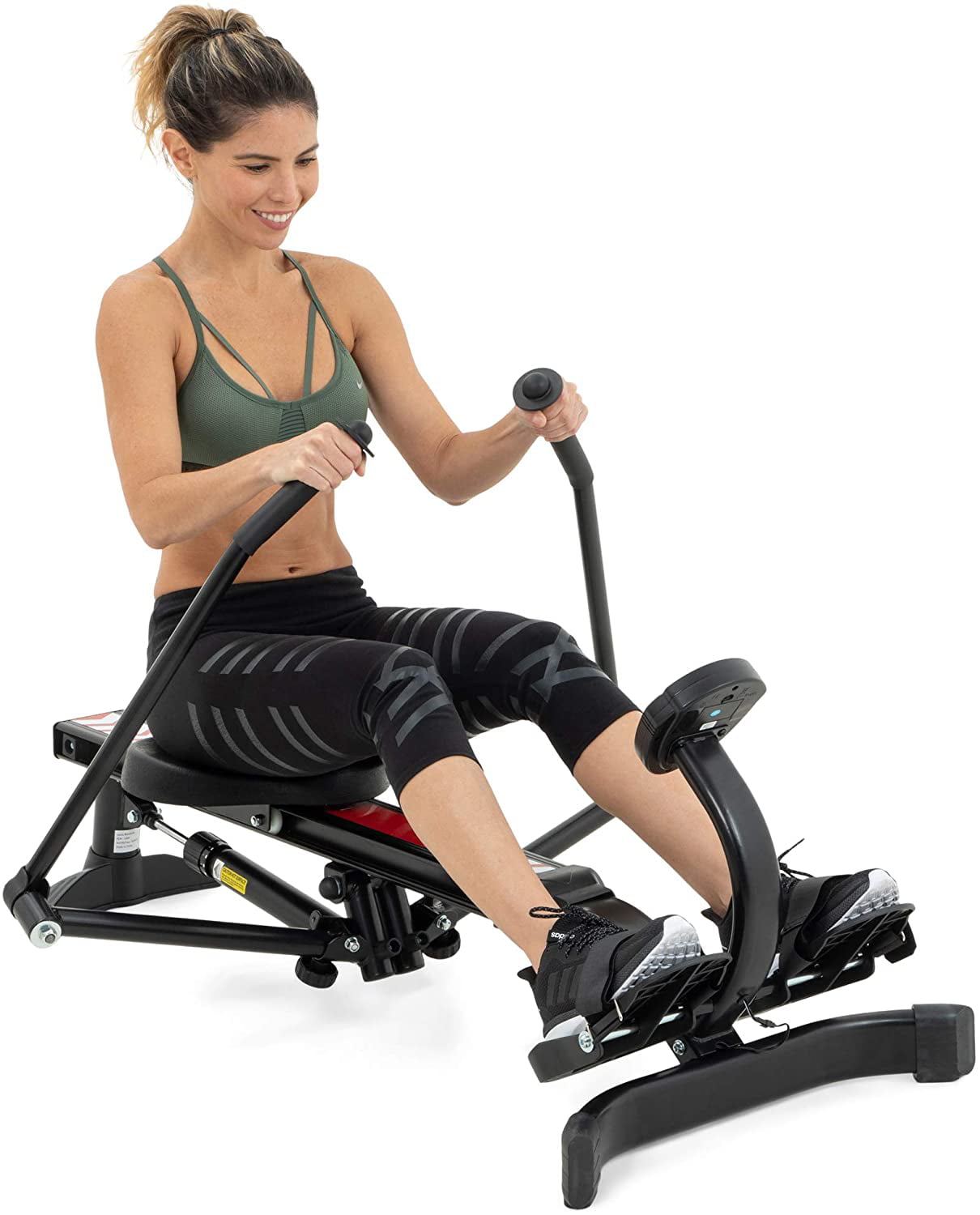 Circuit Fitness Deluxe Foldable Magnetic Rowing Machine with 8 Resistance Settings & Transport Wheels AMZ-986RW Renewed