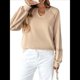 thumbnail image 2 of Sudadera Holgada Informal de Otoño para Mujer, con Cuello en V, Larga y Encaje, Estilo Farol, Estilo Corto Albaricoque XXL, 2 of 10