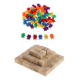 thumbnail image 1 of Bloques de ladrillos de cubos cuadrados,juego de mesa,clasificación de osos,piezas de juego de mesa,mostradores de plástico,para juego de clasificación de colores,monedas de plástico de, 1 of 9