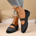 thumbnail image 4 of Hinvhai Women's Square Toe Ballet Flats Dressy Mary Jane Shoes Comfortable Casual Slip-Ons Ballerina Flat Shoes Black 5.5(36), 4 of 9