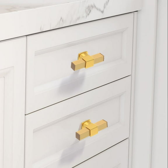 Cabinet Knobs and Pulls - Dresser Handles, Square T-Bar Drawer Hardware, Kitchen & Bathroom Cupboard Pulls, Modern Home Furniture Upgrade