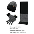 thumbnail image 3 of LIZENG Knitted Wool Hat Scarf Gloves Man and Women's Cold Warm Three Piece Set with Knit Warm Hat +Long Scarf+Touch Screen Gloves Set Neck Scarves for Women Men, 3 of 3