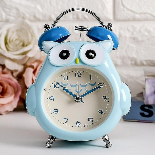 Despertador para ninos buho campana ruidosa despertador analogico silencioso sin tictac reloj de escritorio con luz nocturna Walmart en linea