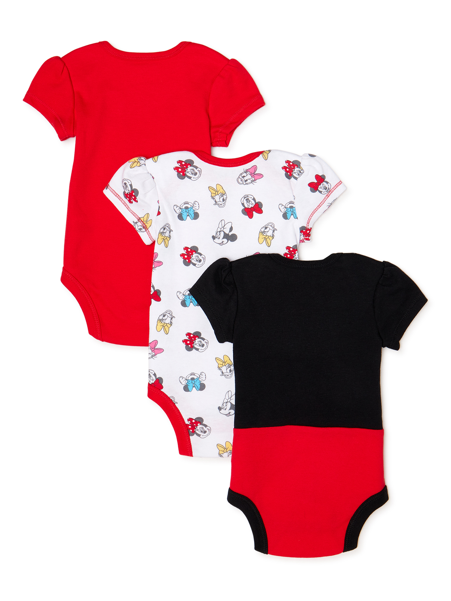 Disney Baby Girl Minnie Mouse Baby Girl Bodysuits, 3-Pack - image 2 of 3