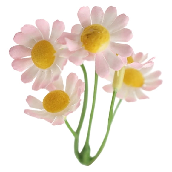 1 Pcs Mini Artificial Daisies,Small Daisy Flowers,Fake Spring Flowers Decorative,2.72 Inch Faux Flowers,Stemless Artificial Flower Heads,Plastic Flowers Plants For Diy Handmade Wreath Material,A
