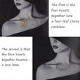 thumbnail image 3 of HTOOO 4 Leaf Clover Necklace, Detachable Four-leaf Clover Deformed Necklace, Heart Shaped and Four Leaf Clover Convertible Pendant Necklace, for Mothe, 3 of 4