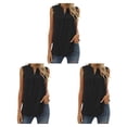 thumbnail image 3 of Blusa Sin mangas Minnieouse Cuello en V para mujer Negro XXL, 3 of 6