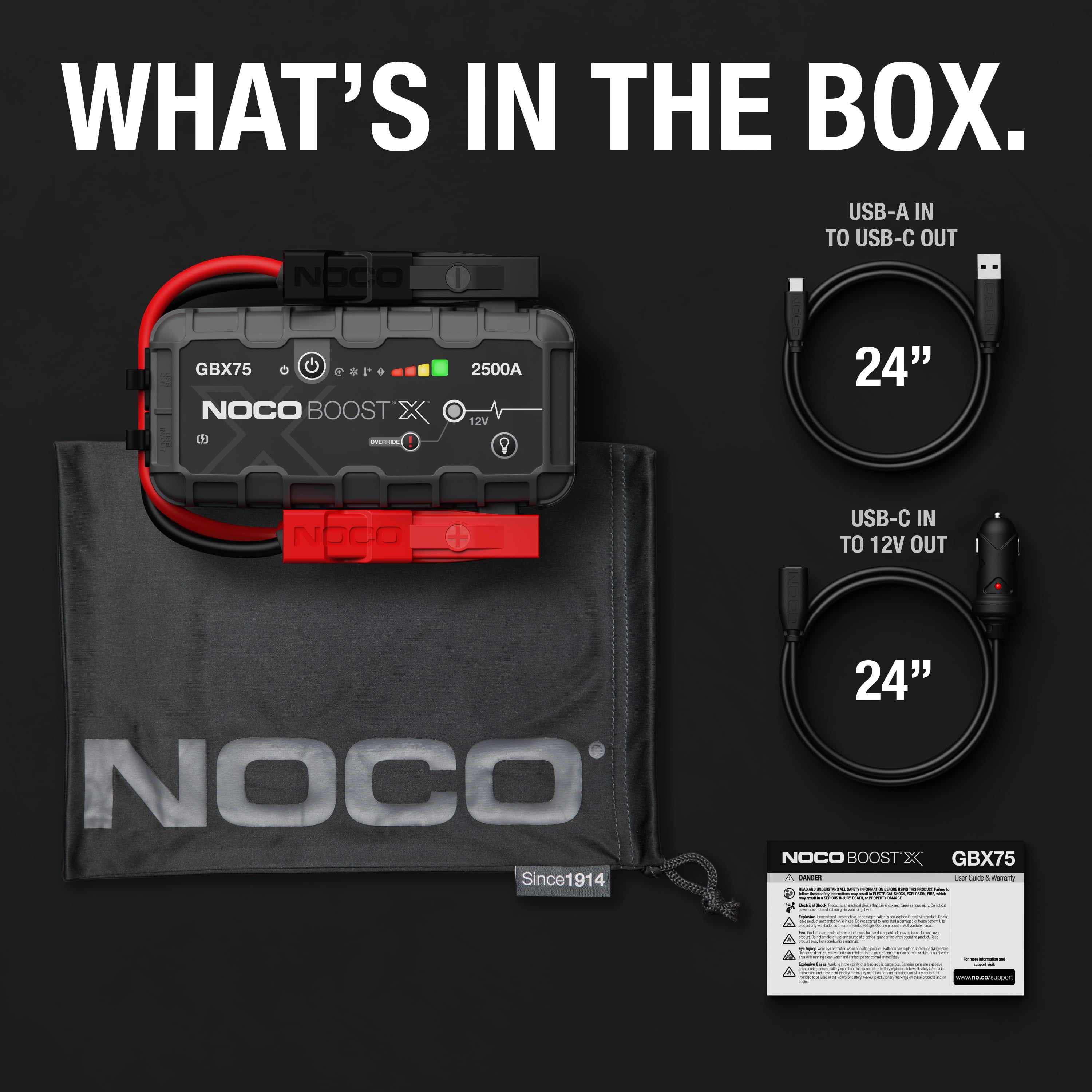 NOCO Boost X GBX75 2500A 12V UltraSafe Portable Lithium Jump