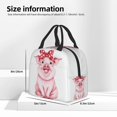 thumbnail image 4 of PrelerDIY Mignonne Boîte à Lunch Cochon Rose Sac-Repas Isolé Sac à Lunch Réutilisable Sac à Collation Contenant Alimentaire pour Garçons Filles Hommes Femmes École Travail Voyage Pique-Nique, 4 of 4