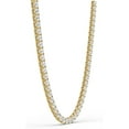 thumbnail image 3 of 25 Carat TW, E-F Color, VS1-VS2 Clarity, Lab Grown Diamond Straight Line 4 Prong Tennis Necklace in 14K Yellow Gold - 18 Inches, 3 of 4