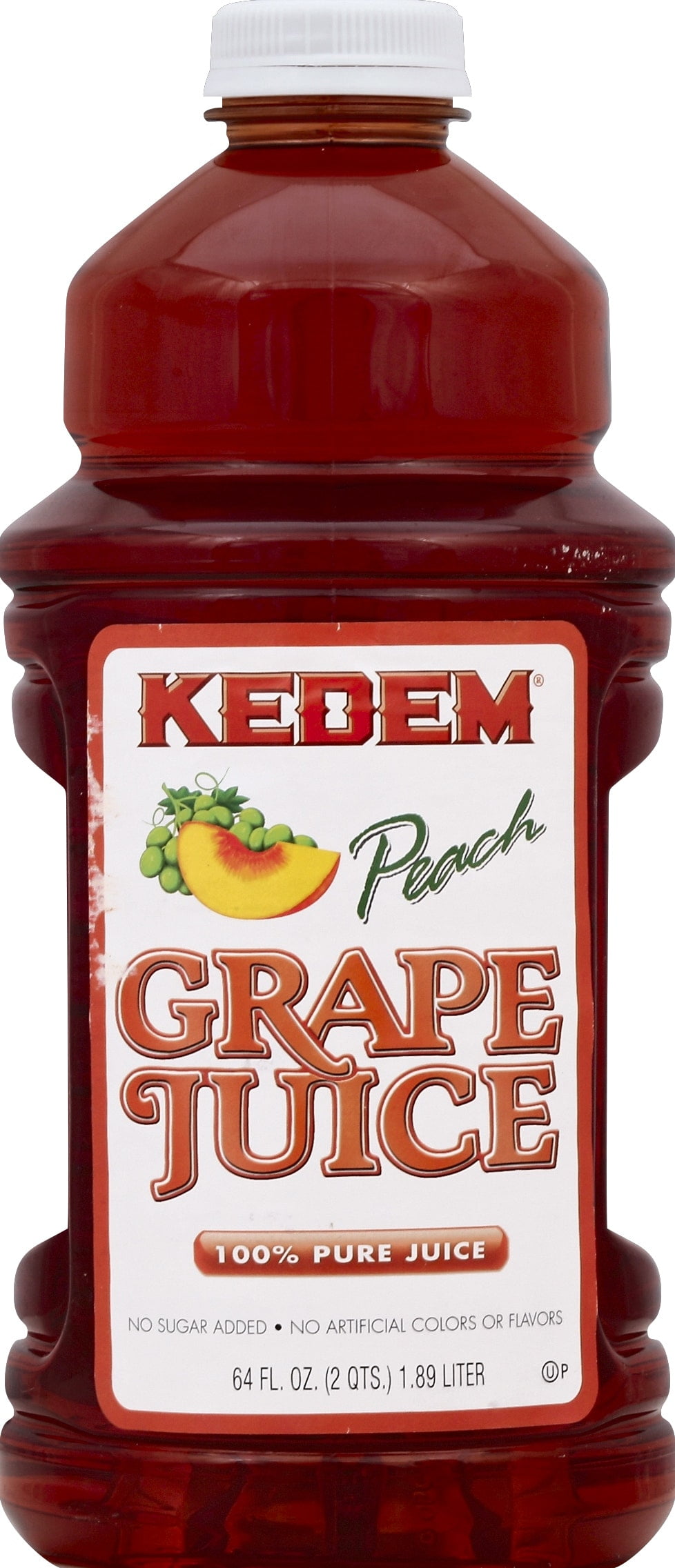 Kedem Peach Grape Juice 64 fl oz (Pack of 8)