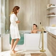 thumbnail image 4 of Freestanding Tub Faucet, Bathtub Faucet Floor Mounted, Bathroom Faucets with Adjustable Hand Shower for Home Bathroom Bathtub Shower, 4 of 9