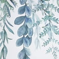 thumbnail image 4 of Blue Eucalyptus Shower Curtain Stall Nature Botanical Shower Curtain Set Small Floral Leaf Shower Curtain Farmhouse Natural Bathroom Curtain Decor Sky Blue Waterproof Waffle 36x72 inch with 6 Hooks, 4 of 5