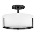 thumbnail image 4 of Hinkley Lighting 47571LCB Halle 3 Light 15" Wide Semi-Flush Drum Ceiling Fixture - Brass, 4 of 7