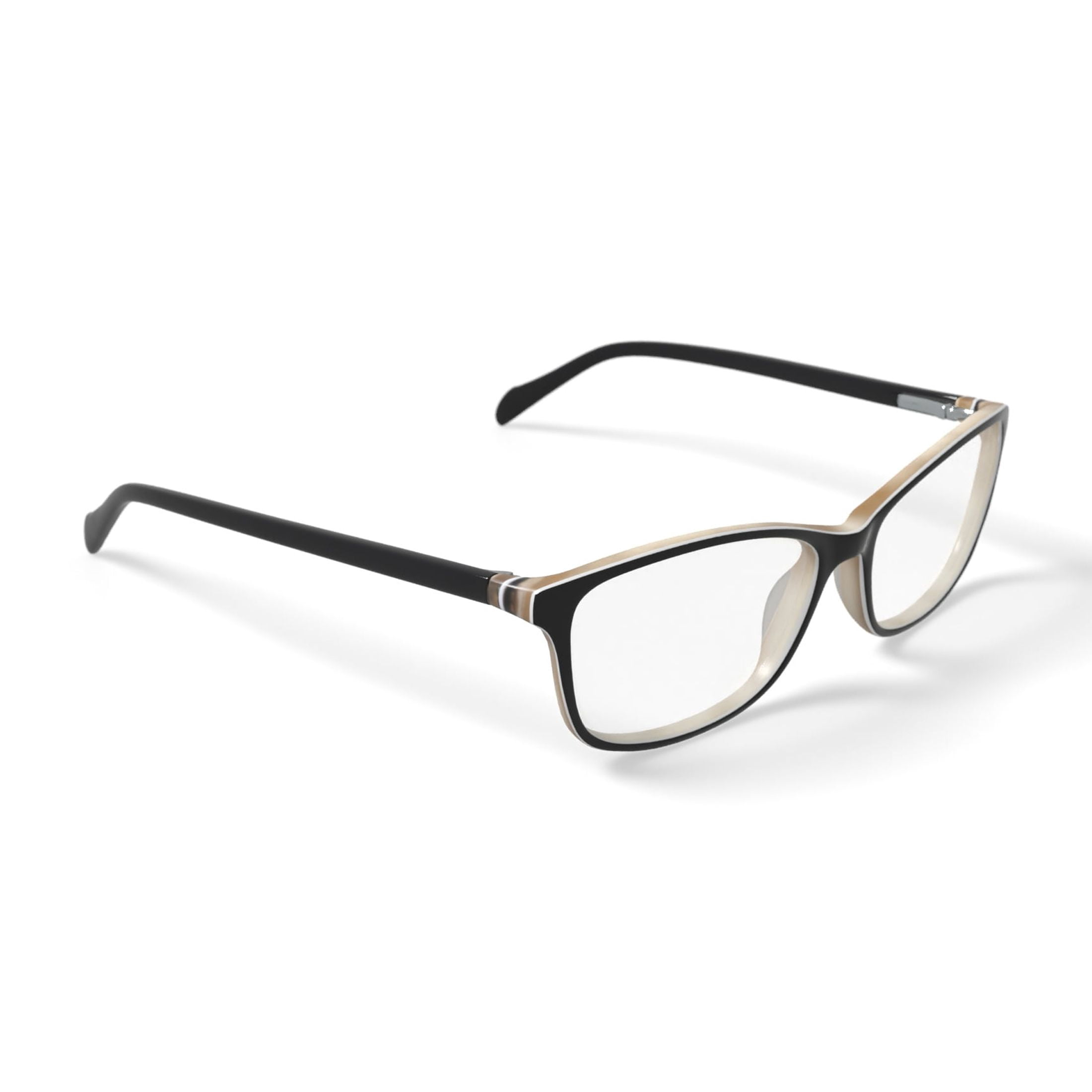 Laura Ashley Women's Lily Rectangular Prescription Eyeglasses with Case, Brown
