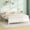 White, variant on VECELO Queen Size Platform Bed Frame with Heavy Duty Wooden Headboard and Footboard, Industrial Style, Rustic Brown
