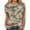 Army Green, variant on Women's Casual Camouflage T-Shirt Short Sleeve Crew Neck, Soft Cotton Blend, Stylish Everyday Wear