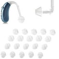 thumbnail image 1 of MEDca Hearing Aid Standard Receiver Tulip Domes Compatible with GN Resound Sure Fit - 20-Pcs Universal Invisible Tip Replacement Ear Domes for BTE PSAP Hearing Amplifiers and Open Fit Models, Clear, 1 of 8