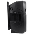 Rockville RAM12BT 12" Rechargable Powered 600W PA Speaker, 2 Mics