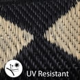 thumbnail image 5 of Volkmi Reversible Outdoor Rug – Waterproof Plastic Straw Patio Carpet, Modern Diamond Design, Easy Clean, Collapsible & Portable with Carry Bag – Perfect for Camping,Beach – 9*12ft, 5 of 8