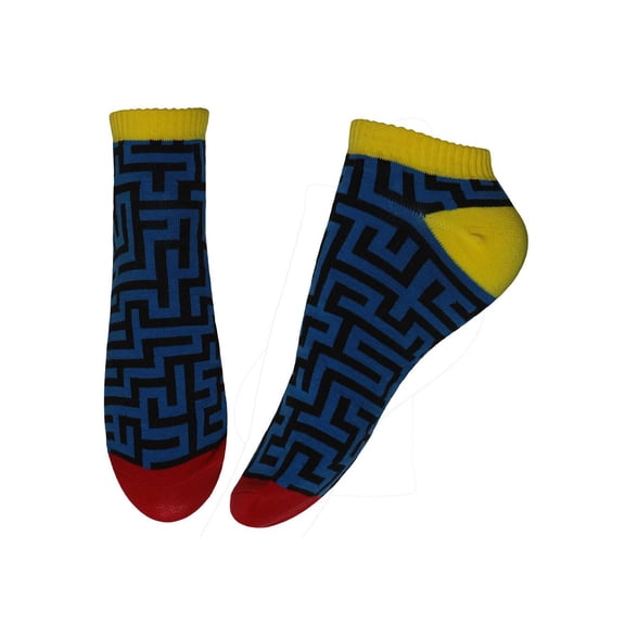 Blue Maze Don't Get Lost Ankle Socks