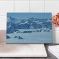 thumbnail image 2 of Mountain Cutting Board, Fantasy Dream Land over the Austrian Alps Summit Climate Skiing Snowfall Fir Theme, Decorative Tempered Glass Cutting and Serving Board, Small Size, White, by Ambesonne, 2 of 5