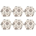 thumbnail image 2 of Balery 6 Pcs Anchor With Ropeleather Coasters Set, Drink Table Cup Coasters For Living Room Kitchen Coffee Decor, 2 of 9