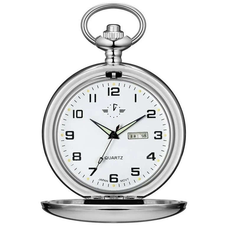 BOSHIYA Smooth Quartz Pocket For Men Classic Arabic Digital