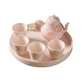 thumbnail image 1 of Juego de té rosa para mujer, tetera de forma delicada y bonita, capacidad de 150 ml, taza individual. Estilo B, 1 of 9