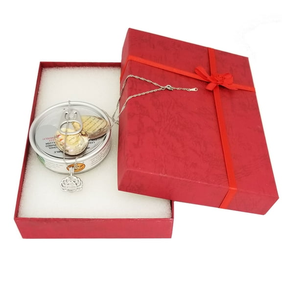 Crab Lovers Love Wish Pearl Kit Chain Necklace Kit Pendant Cultured Pearl in Kit Set with Stainless Steel Chain 16"