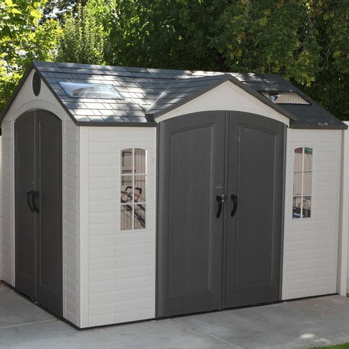 Lifetime 9 ft. 7 in. W x 7 ft. 7 in. D Steel Storage Shed