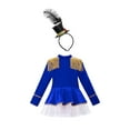 thumbnail image 4 of JanJean Girls Circus Drummer Band Costume Halloween Bodysuit Mesh Tutu Dance Dress Leotard for Royal Blue 8, 4 of 7