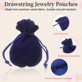 thumbnail image 3 of Uxcell Velvet Gift Bags, (3.7 x 2.8 Inch, Bright Blue) (10 Pcs) Calabash Shape Velvet Drawstring Jewelry Pouches Suit For- Birthday/Wedding/Party/Gift /Favor, 3 of 7