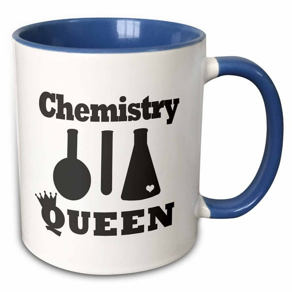3drose, Chemistry Queen, 11oz Two-tone Blue Mug