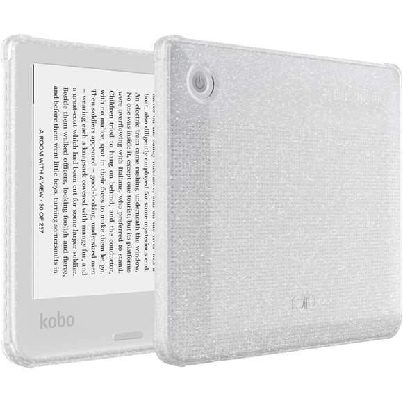 TUDIA for Kobo Libra 2 Case 7", [SKN] Semi-Transparent TPU Bumper Case Cover (Crystal Clear)