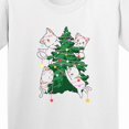thumbnail image 4 of Inktastic Kawaii Cats Christmas Tree Youth T-Shirt, 4 of 5