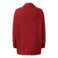 thumbnail image 4 of Manteau d'Hiver Automne pour Femmes Mi-Long Manteau Extérieur Ample Ouvert devant Col Rond Tricoté Solide Trench Chaud Mode Cardigan, 4 of 5