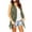Army Green, variant on Plus Size Womens Vest Trendy Solid Color Fringe Cardigan Lapel Sleeveless Jackets