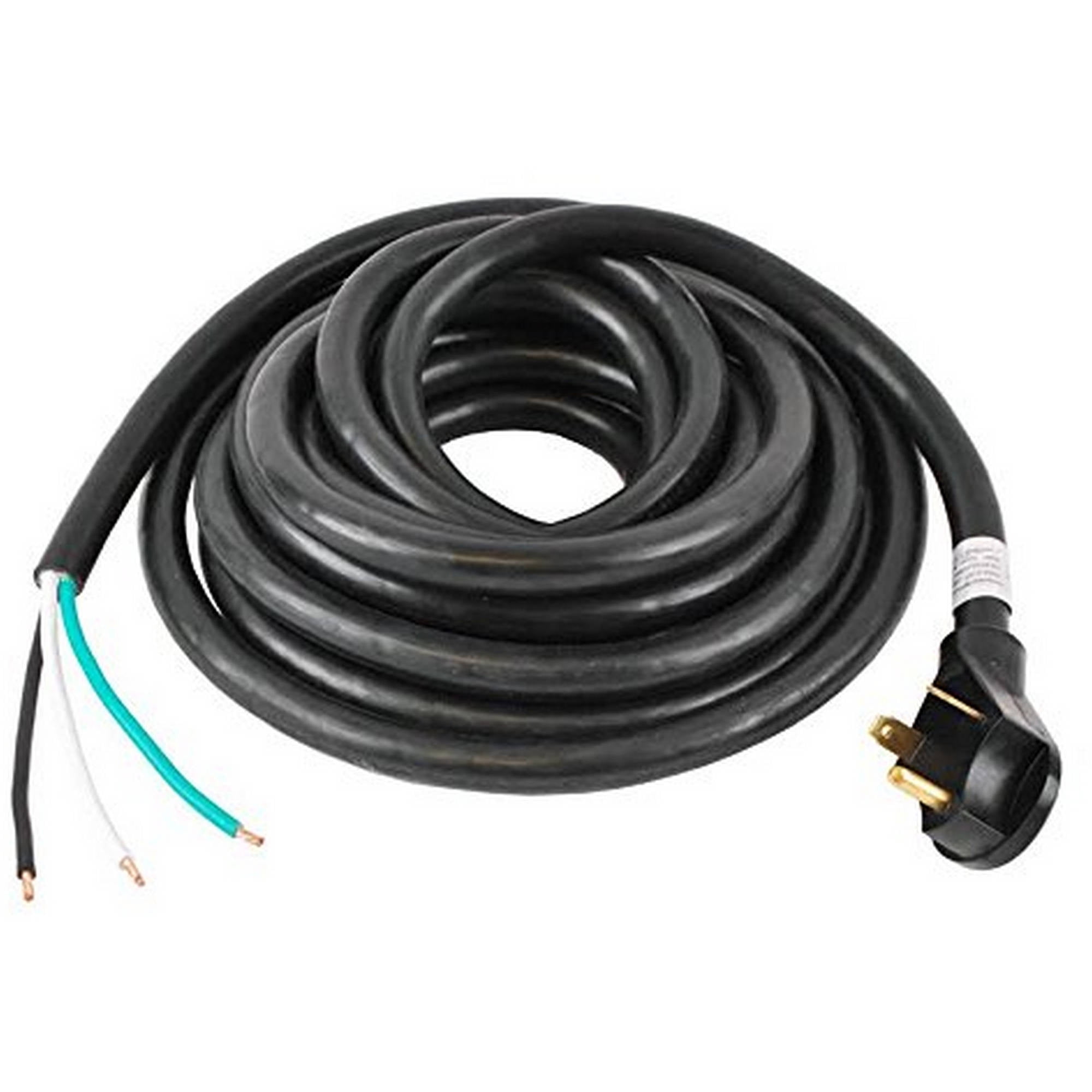 ALEKO RV Power Cable with Male Terminal 6inch Loose End 30A 30