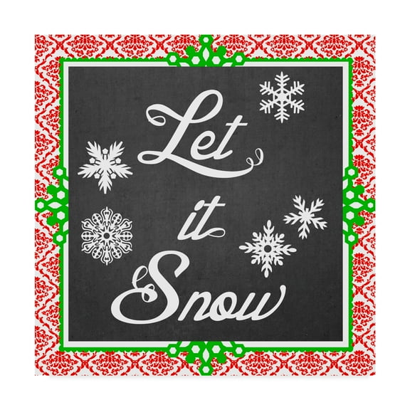 Trademark Fine Art 'Let it Snow Type II' Canvas Art by June Erica Vess