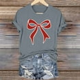 thumbnail image 2 of Erwazi Valentines T-Shirts for Womens Love Bow Heart Printed Casual Crew Neck Short Sleeve Tees Tees Tops Valentine Gifts Clothes, 2 of 6