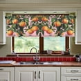 thumbnail image 3 of Yayeee Kitchen Curtains Tier Set of 2 Light Filtering 57"x36" Over Sink Window Panels, Vibrant Oranges, 3 of 7