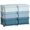 Blue, variant on Qaba Organisateur de Jouets pour Enfants à 3 Niveaux avec 9 Bacs de Rangement en Plastique, Bleu