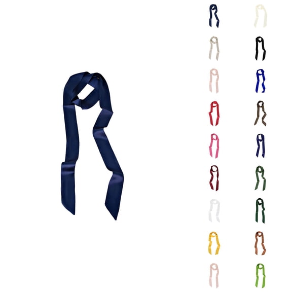Elegant Silk Scarf for Hair and Neck, Lightweight Fashionable Shawl, Stylish Soft Long Satin Ribbon Belt Wrap