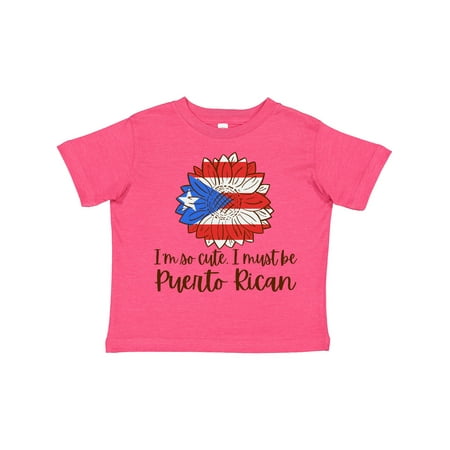

Inktastic I m So Cute I Must Be Puerto Rican Sunflower Gift Toddler Boy or Toddler Girl T-Shirt