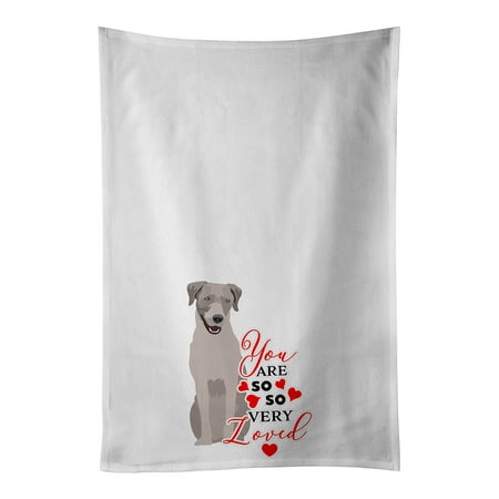 

Labrador Retriever Gray so Loved White Kitchen Towel Set of 2 19 in x 28 in