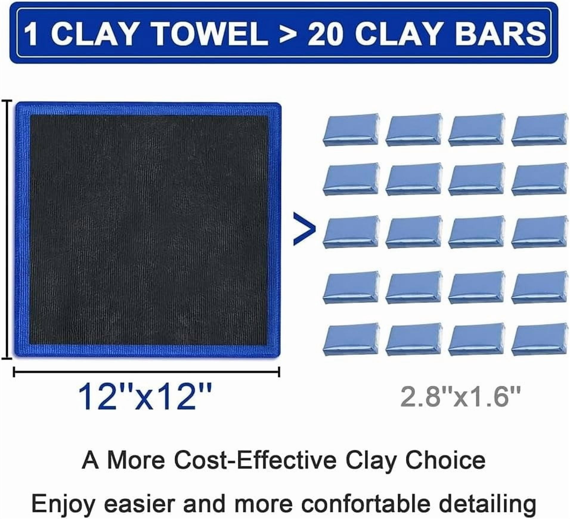 Seyotauo Microfiber Clay Towel, Scratch-Free Reusable Car Detailing Cloth, Auto Cleaning Scrub for Glass Polishing, Wheel Rim and Vehicle Surface Maintenance