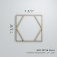 thumbnail image 3 of Ekena Millwork 7 3/8"W x 7 3/8"H x 3/8"T Extra Small Fraser Decorative Fretwork Wood Wall Panels, Walnut, 3 of 3